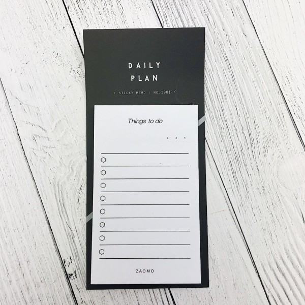 Планнер стикер "Daily plan", black 