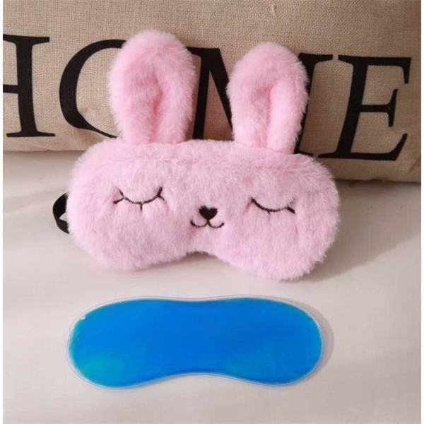 Маска для сна гелевая "Pink bunny" 