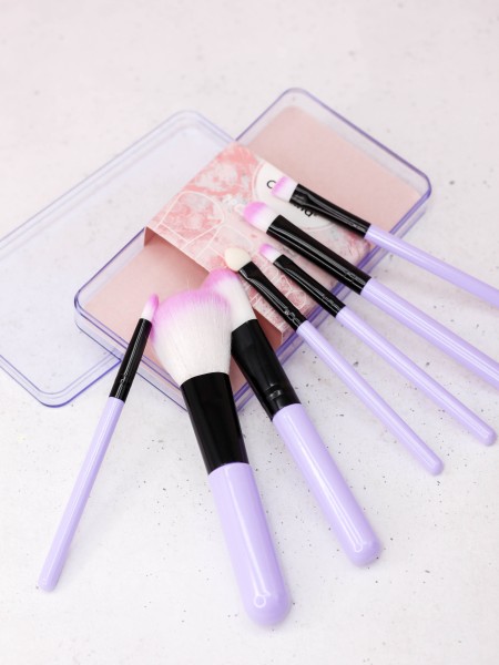 Набор кистей для макияжа "Colorina", 7 кистей, purple 