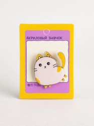 Значок акриловый iLikeGift "White-red cat"