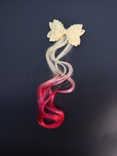 Заколка "Beautiful curl", white (8.5*5.5 см, L=30 см) 