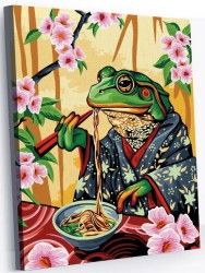 Картина по номерам 40*50 "Госпожа лягушка" (23 цвета)