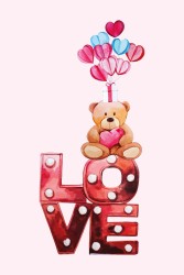 Открытка «Мишка. LOVE», 100*150 мм, 5 шт