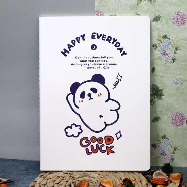 Тетрадь (B5) «Panda happy everyday», flies (18.5*26) 