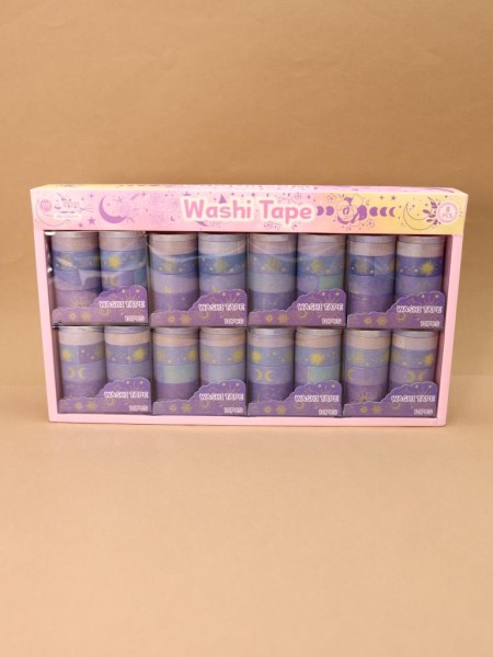 Набор декоративного скотча 10 шт. "Night magic", blue, шоу-бокс 8 шт. 