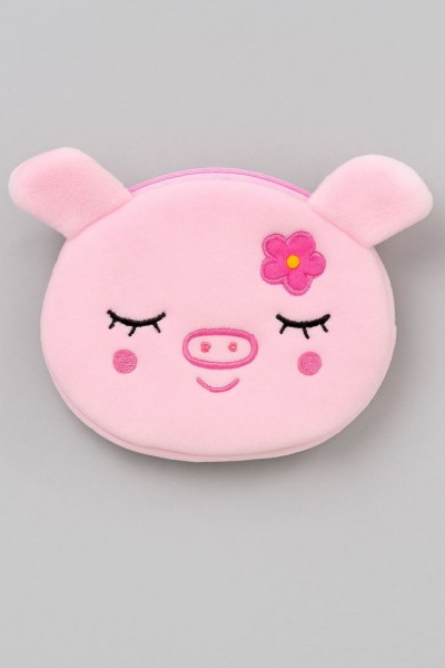 Кошелёк плюшевый "Pig", pink (10*11 см) 