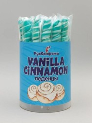 Леденцы-спирали "Vinalla cinnamon" (в тубусе - 25 шт.)