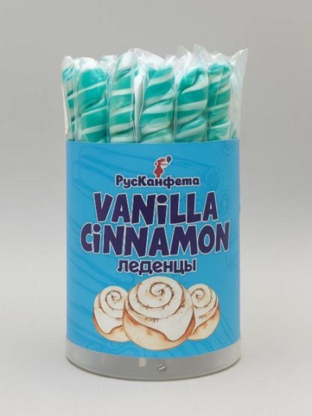 Леденцы-спирали "Vinalla cinnamon" (в тубусе - 25 шт.) 
