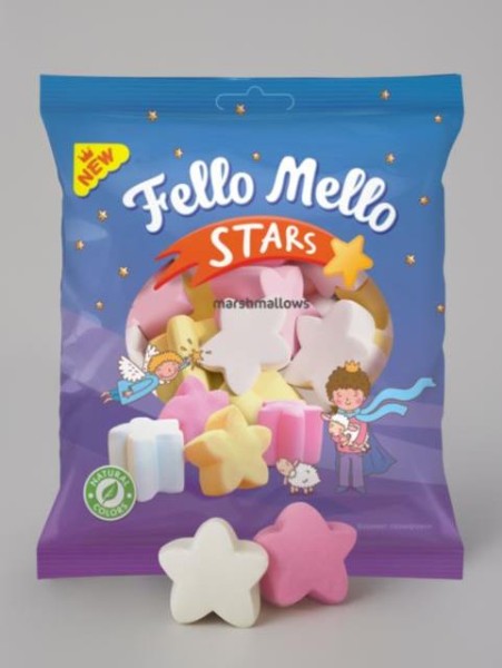 Жевательный зефир (Marshmallows) "FELLO MELLO" STARS, 85 гр 