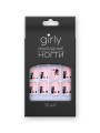 Накладные ногти GIRLY    «Black and white», 12 шт., с клеевыми пластинами