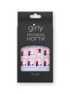 Накладные ногти GIRLY    «Black and white», 12 шт., с клеевыми пластинами