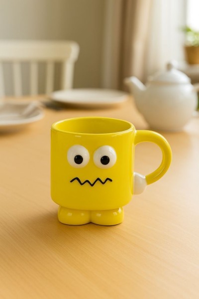 Кружка керамическая «Weirdo», yellow, 360 ml 