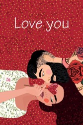 Открытка «Love you», 100*150 мм, 5 шт