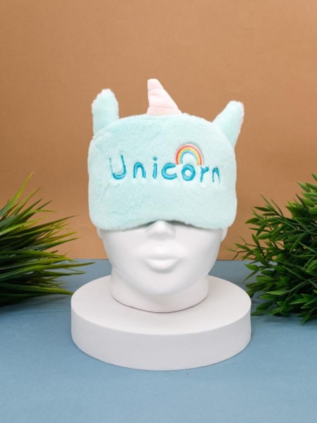 Маска для сна гелевая "Unicorn Rainbow", green 