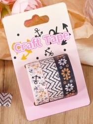 Набор декоративного скотча 3 шт. ПО-ПЛАНУ. "Summer pattern" (2м*1,5см)