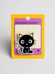Значок акриловый iLikeGift "Black cat"