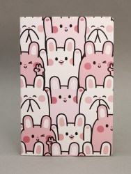 Блокнот (А5) "Many rabbit", pink (14.5*21)
