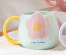 Кружка керамическая «Pink flower», blue (350 мл)