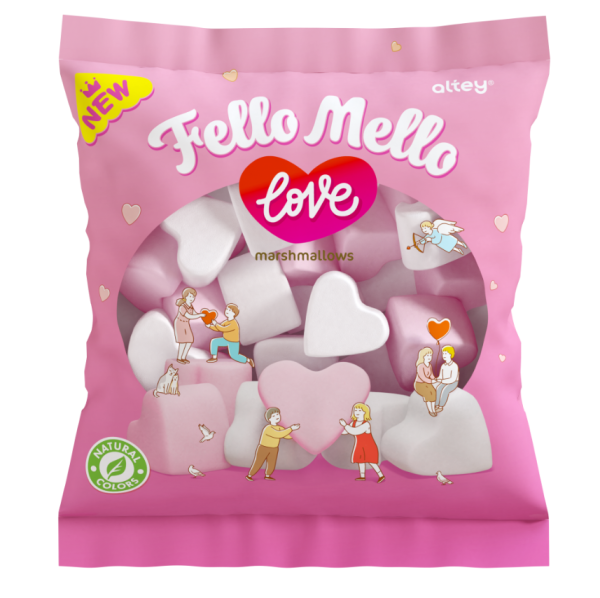 Жевательный зефир (Marshmallows) "FELLO MELLO" LOVE, 85 гр 