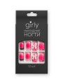 Накладные ногти GIRLY «White bow», 12 шт., с клеевыми пластинами