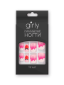 Накладные ногти GIRLY «White bow», 12 шт., с клеевыми пластинами
