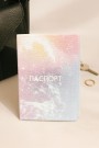 ОБЛОЖКА ДЛЯ ПАСПОРТА  из искусственной кожи "Pink constellation", плотность 800 мкм