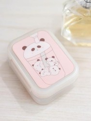 Контейнер для линз «Cocktail panda», pink