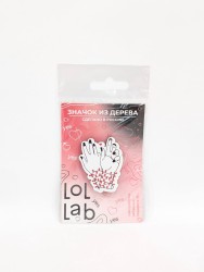 Значок ECO из дерева LOL LAB "Новогодняя гирлянда"