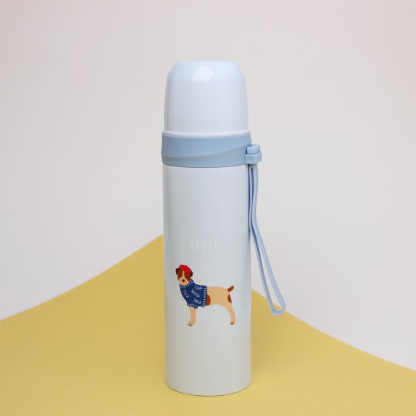 B-HS-6733-Z ТЕРМОС "Hello" blue 500ml 