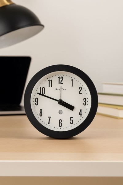 Часы-будильник "Honey time", black (10х10 см) 