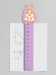 Линейка ECO из дерева Аниме «Love corgi girl»