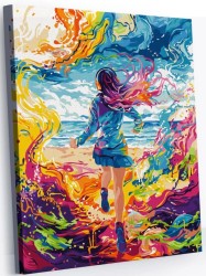 Картина по номерам 40*50 "Красочный вихрь" (24 цвета)