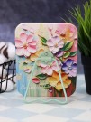 Зеркало настольное "Beautiful flowers", зелёное (16*12 см)