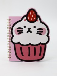 Блокнот на спирали (B6) "Cat cupcake" (13*18)