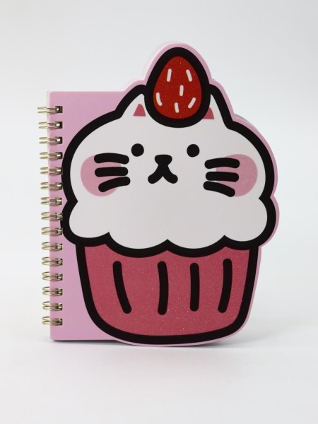 Блокнот на спирали (B6) "Cat cupcake" (13*18) 