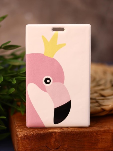 Держатель для карт "Flamingo Face" (6,5 х 10,4 см) 