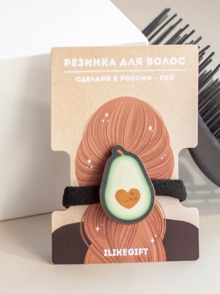 Резинка для волос ECO из дерева AVOCADO 