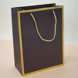 Пакет подарочный (M) «Classic line», dark gray (33*25*12)