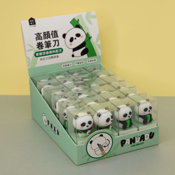 Точилка для карандашей "Panda", mix, шоу-бокс 24 шт. 