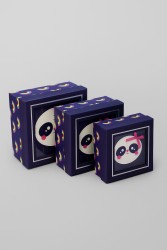 Набор подарочных коробок 3 в 1 «Panda», 15*15*6.5-17*17*8-19*19*9.5