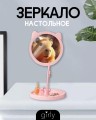 Зеркало настольное GIRLY "Smiling cat", pink