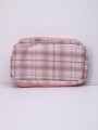 Пенал, косметичка "Plaid", pink