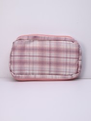 Пенал, косметичка "Plaid", pink