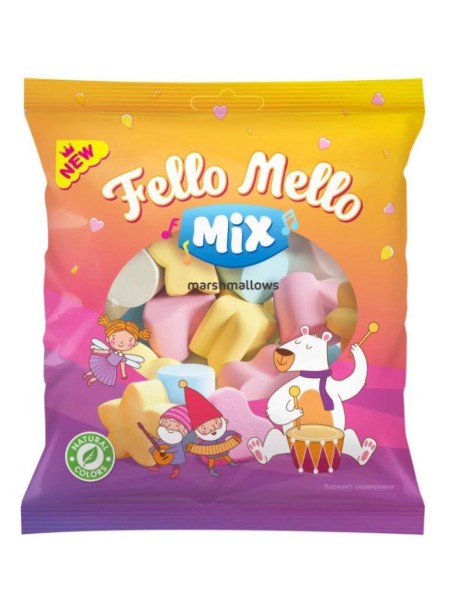 Жевательный зефир (Marshmallows) "FELLO MELLO" MIX, 85 гр 