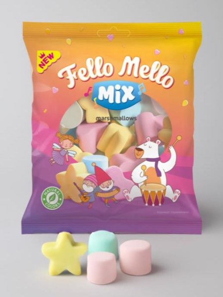 Жевательный зефир (Marshmallows) "FELLO MELLO" MIX, 85 гр 