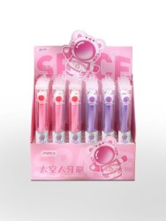 Зубная щётка для взрослых iLikeGift "Cosmonaut smile" (21 см), шоу-бокс 24 шт.