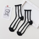 Носки iLikeGift «Transparent stripes», black, мужские/женские евро размер 35-41