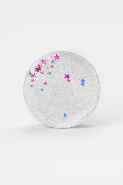 Попсокет "Glitters", silver 