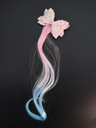 Заколка "Beautiful curl", pink-blue (8.5*5.5 см, L=30 см)
