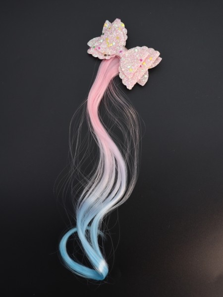 Заколка "Beautiful curl", pink-blue (8.5*5.5 см, L=30 см) 